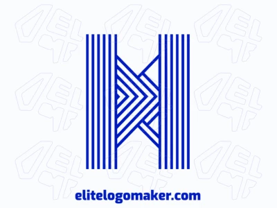 Diseño de logotipo con la letra "H" a rayas, creado con líneas limpias y patrones audaces para una identidad visual moderna y llamativa.