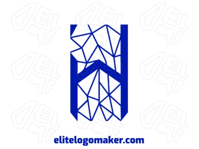 La letra 'h' en estilo mosaico con diseño de letra inicial, ofreciendo una identidad empresarial sólida.