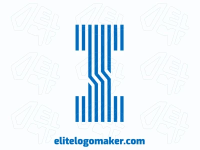 Un logotipo distinguido con la letra 'I' en estilo medieval con detalles de rayas, creando un diseño dinámico y visualmente impactante.