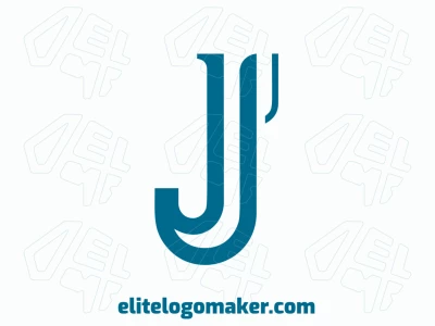 El logotipo combina creativamente curvas elegantes con líneas audaces para formar la letra inicial 'J', haciéndolo un logotipo creativo y adecuado para diversas marcas modernas.