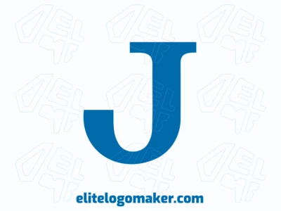 Un logotipo personalizable con la letra 'J' en estilo minimalista, diseñado con líneas limpias y simplicidad para un aspecto versátil y moderno.