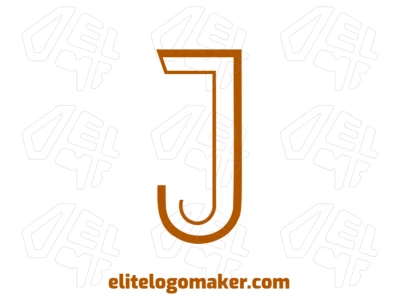 La letra "J" con un diseño elegante, creada en estilo de letra inicial para generar una identidad visual llamativa y sofisticada.