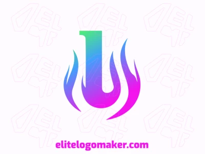 Un logotipo abstracto con la letra 'L' en estilo degradado, diseñado con transiciones suaves y estética moderna para un impacto visual llamativo.