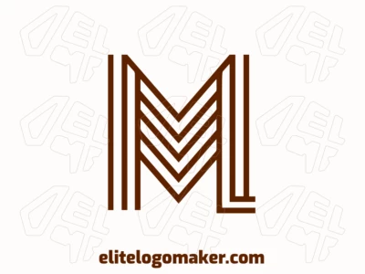 Un diseño de logotipo impactante que presenta la letra inicial 'M', simbolizando fuerza y versatilidad.