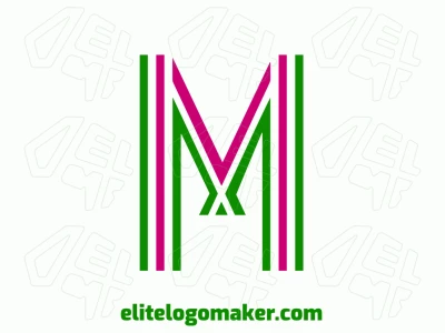 Un logotipo de letra inicial profesional y único 'M', presentando un diseño distintivo y conceptual.
