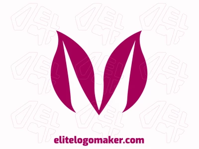 El logotipo minimalista presenta la letra 'M' con extremos afilados, creando un diseño único y profesional que destaca con sus líneas limpias y precisas.