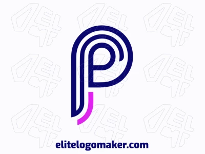Un logotipo profesional con la letra 'P' en líneas sofisticadas, perfectamente diseñado para transmitir elegancia y precisión.
