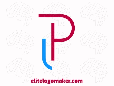 Una letra 'P' dinámica con líneas gruesas, diseñada en estilo de letra inicial para una apariencia audaz y moderna.