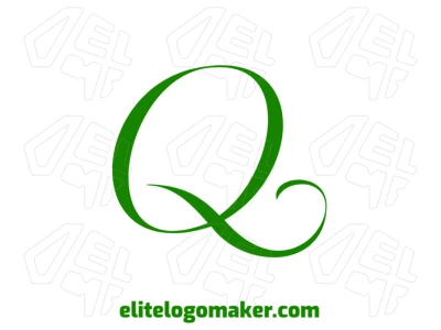 Un hermoso logotipo de letra inicial con una "Q" elegante y con estilo, que presenta curvas suaves y un diseño refinado para una identidad visual sofisticada.
