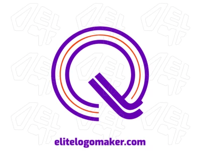 Un logotipo empresarial con la letra 'Q', diseño personalizable y múltiples líneas, ofreciendo un aspecto moderno y dinámico.