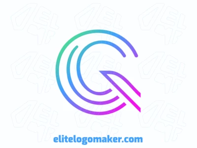 Un logotipo degradado con la letra 'Q' en tonos de verde, azul y rosa, diseñado con transiciones suaves para una estética moderna y vibrante.