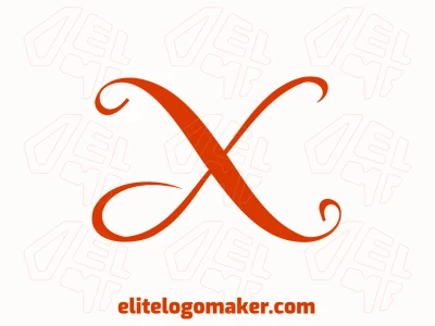 El logotipo concepto presenta un diseño abstracto interesante con la letra 'x' cursiva, creando una representación visualmente atractiva y única.