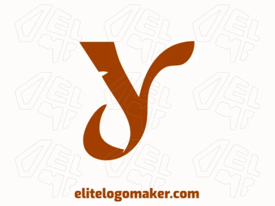 Logotipo vectorial minimalista con la letra 'Y' elegante, líneas limpias y estética moderna.
