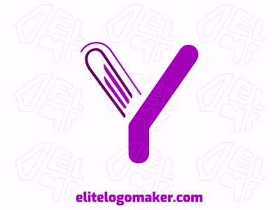 Una plantilla de logo con la letra 'Y' combinada con un libro, diseñada en estilo de letra inicial con líneas limpias para una identidad de marca profesional y moderna.