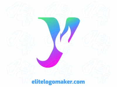Un logotipo profesional en degradado con la letra 'Y', diseñado con un efecto degradado elegante para una apariencia moderna y llamativa.