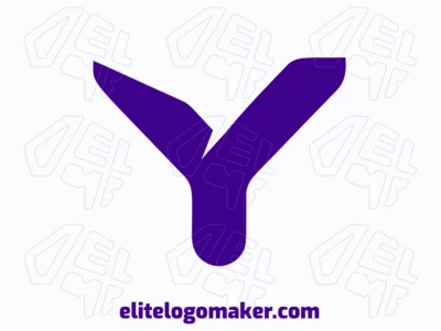 Un logotipo minimalista adecuado y prominente con la letra 'Y', diseñado con líneas limpias y un estilo moderno y minimalista.