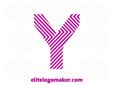 Una letra 'Y' prominente con un diseño de rayas, combinando elegancia y simplicidad en un estilo de letra inicial.