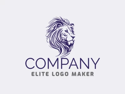 Cree un logotipo memorable para su negocio en forma de un león con un estilo hecho a mano y un diseño creativo.