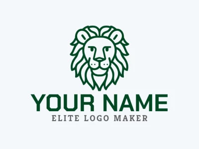 Un logotipo refinado y llamativo con un león monolínea, ideal para una marca distinguida.