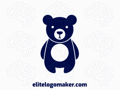 Un logotipo abstracto que presenta un pequeño oso, diseñado con tonos azules para evocar una sensación de calma y creatividad.