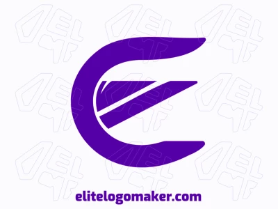 Un diseño excelente y hermoso que presenta una magnífica letra 'E' en estilo de letra inicial con curvas elegantes y proporciones equilibradas.