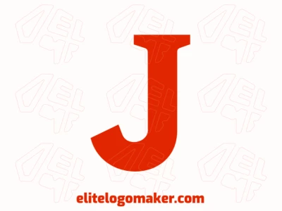 Diseño de logo de letra inicial llamativo que presenta la letra 'J' minimalista, creando un impacto visual audaz y llamativo.