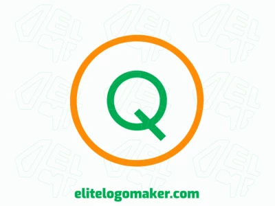 Un logotipo minimalista creativo con la letra 'Q', diseñado con líneas elegantes y simplicidad moderna para una identidad empresarial profesional e innovadora.