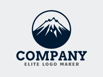 Cree un logotipo vectorial para su empresa en forma de una montaña con un estilo simple, el color utilizado es el negro.