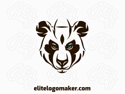 El logotipo muestra una cabeza de oso panda en estilo mascota, en una combinación de azul, negro y beige, ofreciendo una identidad visual amigable y juguetona.