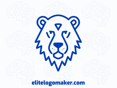 Diseño de logotipo creativo con un oso polar en monoline, combinando detalles llamativos con una estética apropiada y moderna.