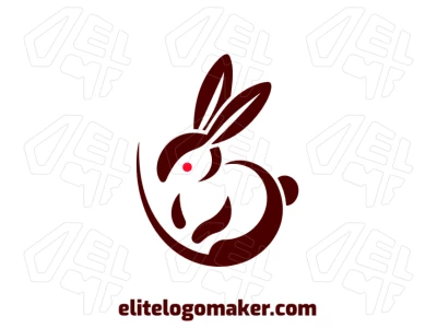 Un conejo dinámico compuesto por formas abstractas da vida a un diseño único y energético, mostrando creatividad y movimiento.