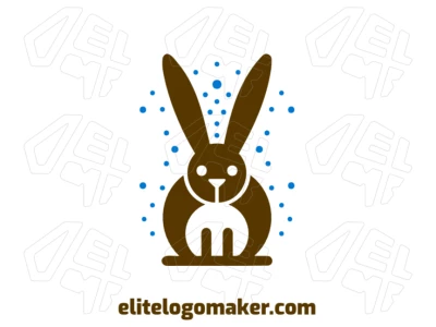 Un logo de empresa que presenta un conejo en estilo de collage, diseño abstracto que combina creatividad y profesionalismo.