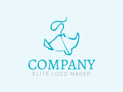 Crea un logotipo ideal para tu negocio en forma de una raya con un estilo abstracto y colores personalizables.