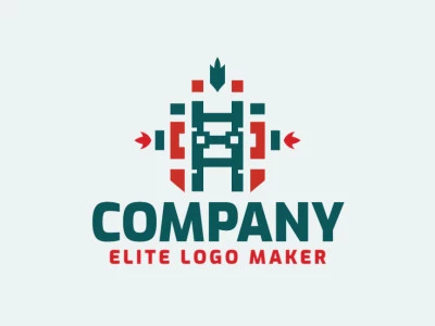 Logotipo ideal para diferentes negocios en forma de un robot, con diseño creativo y estilo abstracto.