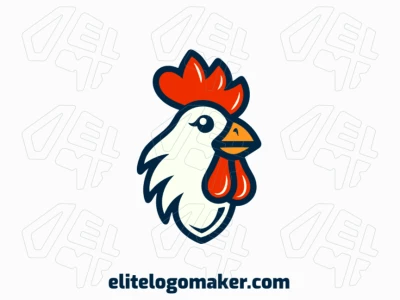 Un diseño de logotipo abstracto de gallo que cautiva con su forma y estilo únicos.