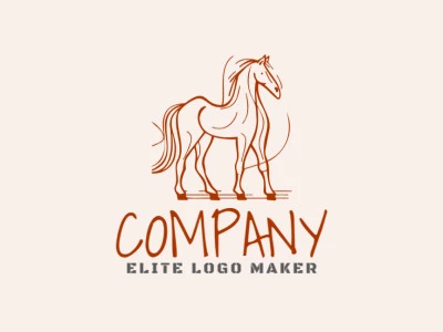 Un diseño artesanal con un caballo garabateado, que desprende autenticidad y encanto, perfecto para un logotipo rústico.