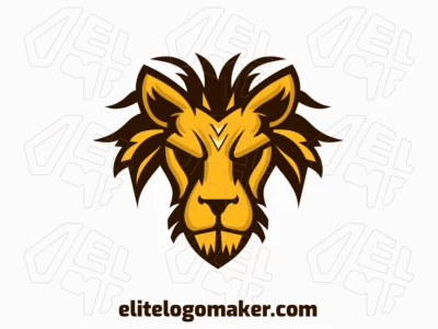 Un emblema majestuoso de león irradia fuerza y autoridad, perfecto para una marca audaz.