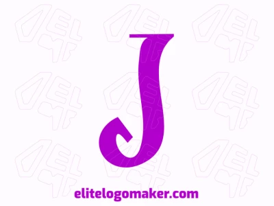 Un logotipo personalizable con la letra 'J' simple en un estilo de letra inicial elegante, diseñado con líneas limpias para un aspecto atemporal y versátil.