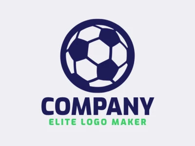 Cree un logotipo memorable para su negocio en forma de una pelota de fútbol, con un estilo minimalista y un diseño creativo.