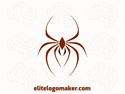 Un logo personalizable con la forma de una araña simétrica, diseñado con patrones y estilo intrigantes para una apariencia única.