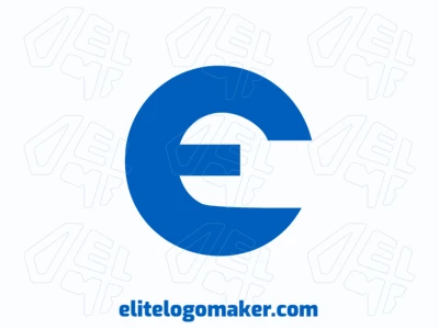 Un diseño gracioso con la letra "E" super simple en estilo de letra inicial, diseñado para crear un logo limpio y elegante.