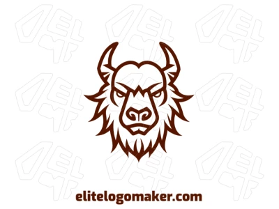 Una cabeza de toro con diseño diferenciado en estilo mascota, perfecta para generar un logo único y memorable que se destaque.
