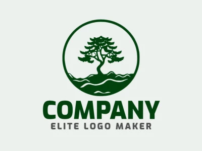 Logotipo creativo en forma de un árbol con diseño refinado y estilo creativo.