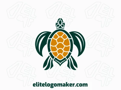 Un logotipo elegante que presenta una tortuga diseñada simétricamente, representando equilibrio y armonía.