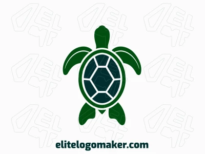 Un diseño de logotipo simétrico que presenta una encantadora tortuga, simbolizando estabilidad y resiliencia, ideal para una marca que valora el equilibrio y la resistencia.