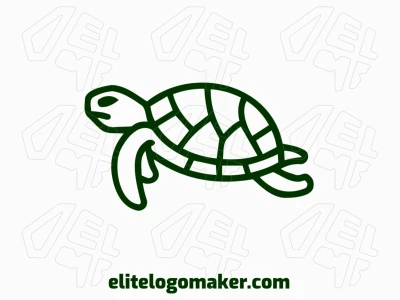 Un elegante logotipo monolínea que representa una tortuga y que resume la esencia de la identidad de la empresa.