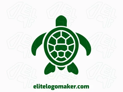 Un logo dinámico con una tortuga en estilo animal, adecuado para transmitir innovación y agilidad en el diseño.