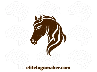 Crea un logotipo de negocios con un caballo vectorial y archivo SVG utilizando este estilo abstracto personalizable.