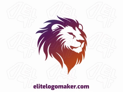 Un logotipo abstracto y elegante con un león salvaje, capturando la esencia de la elegancia y la fuerza.