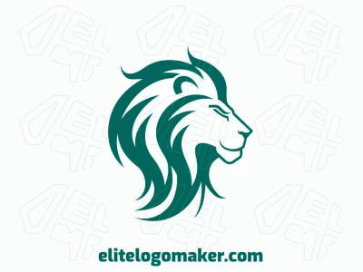 Un logotipo minimalista que muestra la cabeza de un león salvaje, simbolizando fuerza y liderazgo, diseñado para representar una poderosa idea de negocio.